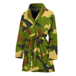 Military Camouflage Print Women's Bathrobe
