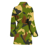 Military Camouflage Print Women's Bathrobe