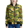 Military Camouflage Print Women's Bomber Jacket