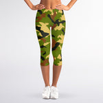 Military Camouflage Print Women's Capri Leggings