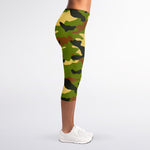 Military Camouflage Print Women's Capri Leggings