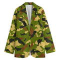 Military Camouflage Print Women's Cotton Blazer