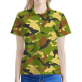 Military Camouflage Print Women's Polo Shirt