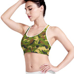 Military Camouflage Print Women's Sports Bra