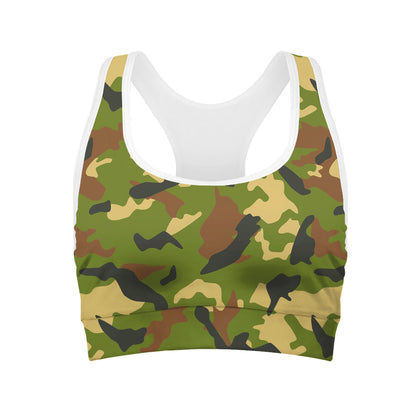 Military Camouflage Print Women's Sports Bra