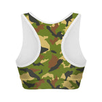 Military Camouflage Print Women's Sports Bra