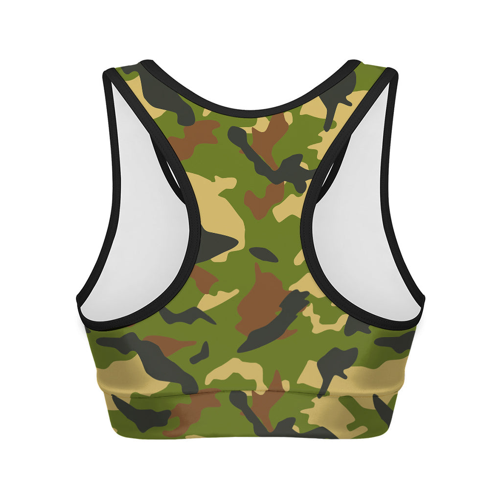 Military Camouflage Print Women's Sports Bra
