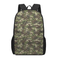 Military Digital Camo Pattern Print 17 Inch Backpack