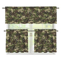 Military Digital Camo Pattern Print 3 Piece Kitchen Curtains