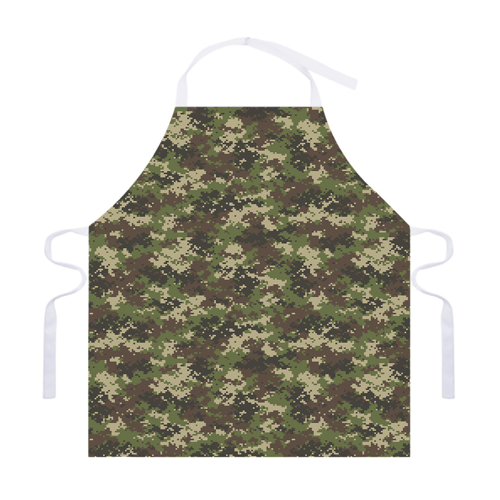 Military Digital Camo Pattern Print Adjustable Apron