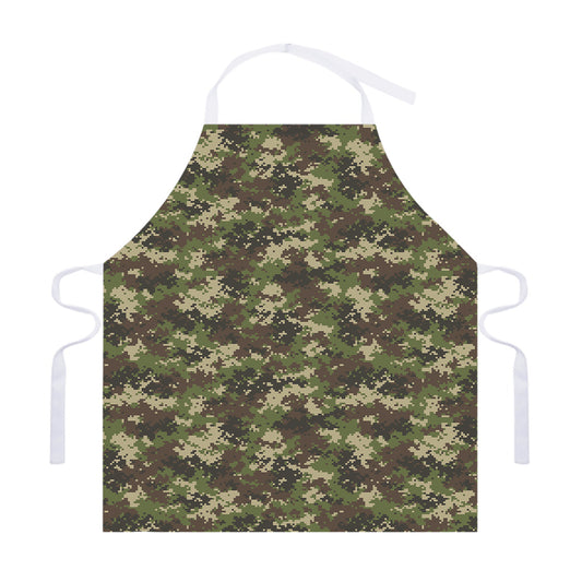 Military Digital Camo Pattern Print Adjustable Apron