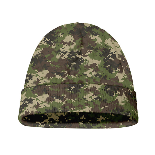 Military Digital Camo Pattern Print Beanie