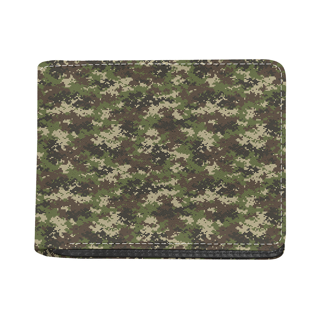 Military Digital Camo Pattern Print Bifold Wallet
