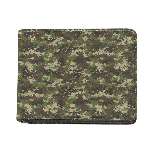 Military Digital Camo Pattern Print Bifold Wallet