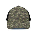 Military Digital Camo Pattern Print Black Mesh Trucker Hat