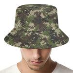 Military Digital Camo Pattern Print Bucket Hat