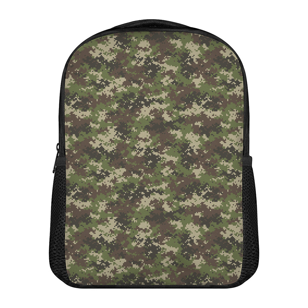 Military Digital Camo Pattern Print Casual Backpack