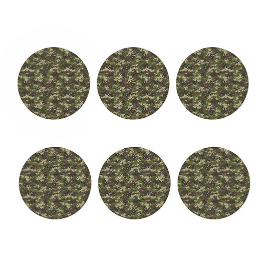 Military Digital Camo Pattern Print Coaster Set