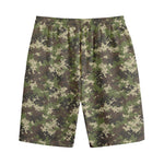 Military Digital Camo Pattern Print Cotton Shorts