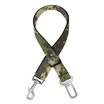 Military Digital Camo Pattern Print Dog Seat Belt