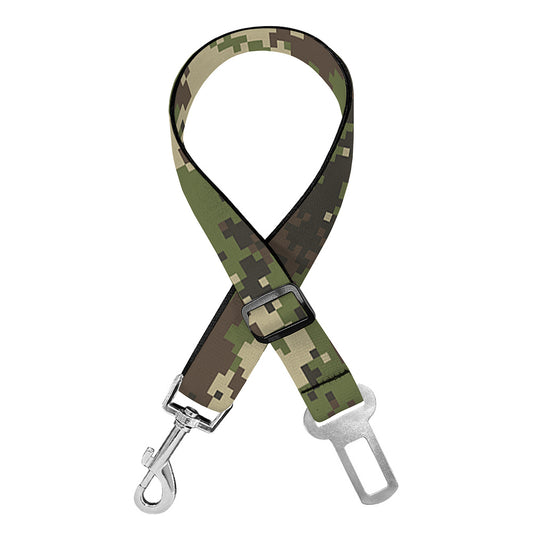 Military Digital Camo Pattern Print Dog Seat Belt