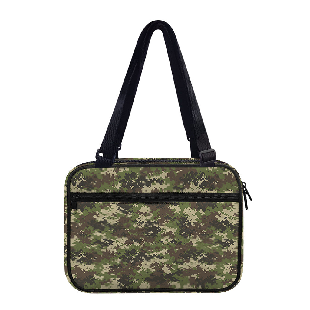 Military Digital Camo Pattern Print Double Strap Bible Bag