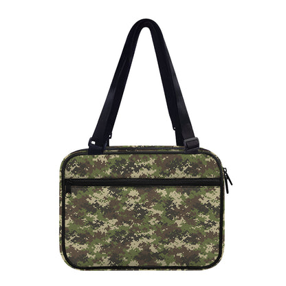 Military Digital Camo Pattern Print Double Strap Bible Bag