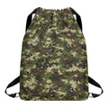 Military Digital Camo Pattern Print Drawstring Backpack