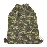 Military Digital Camo Pattern Print Drawstring Bag