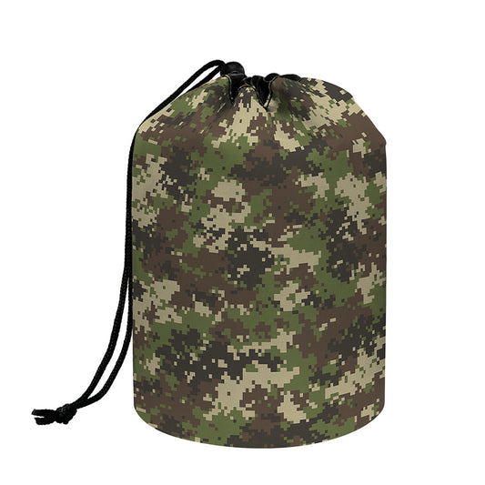 Military Digital Camo Pattern Print Drawstring Makeup Bag
