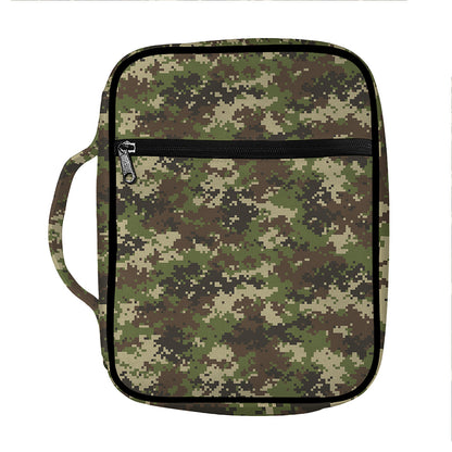 Military Digital Camo Pattern Print Front Pocket Bible Bag
