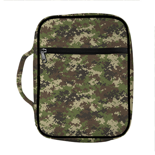 Military Digital Camo Pattern Print Front Pocket Bible Bag