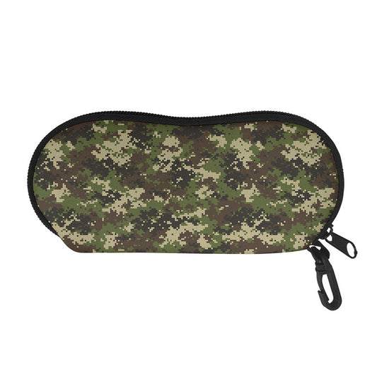 Military Digital Camo Pattern Print Glasses Case