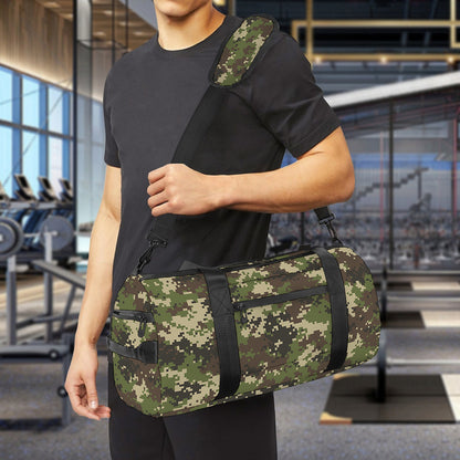 Military Digital Camo Pattern Print Gym Bag