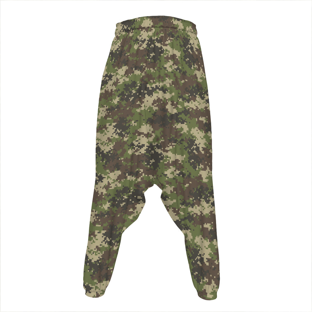 Military Digital Camo Pattern Print Hammer Pants