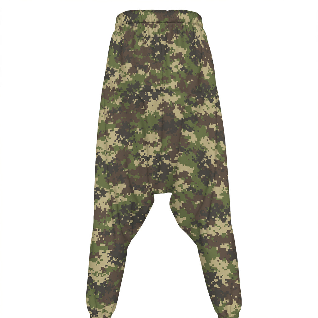 Military Digital Camo Pattern Print Hammer Pants