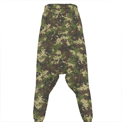 Military Digital Camo Pattern Print Hammer Pants