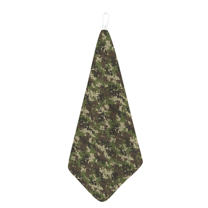 Military Digital Camo Pattern Print Hand Towel