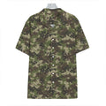 Military Digital Camo Pattern Print Hawaiian Shirt