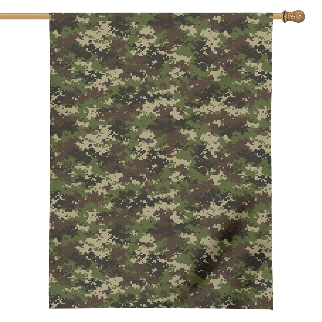 Military Digital Camo Pattern Print House Flag