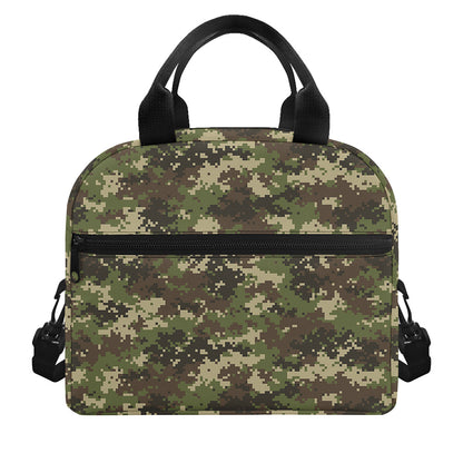 Military Digital Camo Pattern Print Insulated Lunch Bag