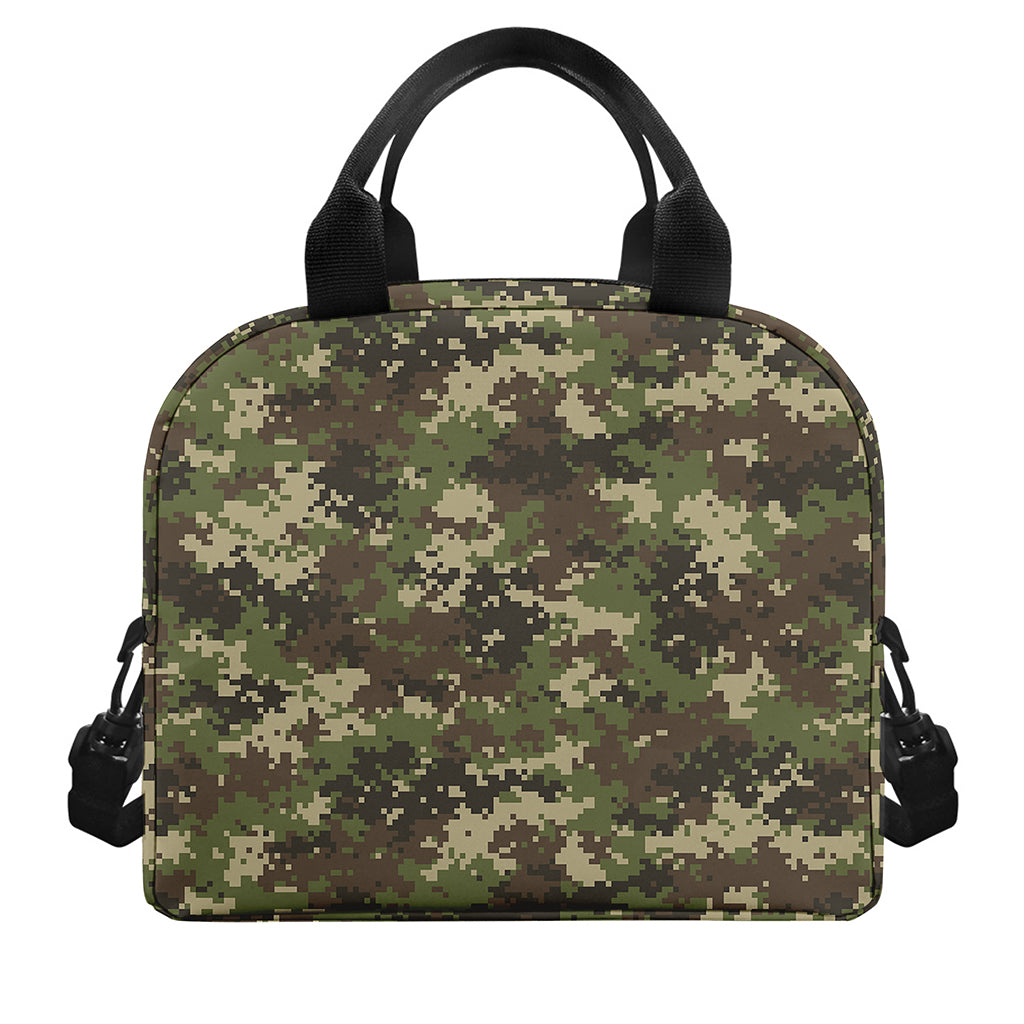 Military Digital Camo Pattern Print Insulated Lunch Bag