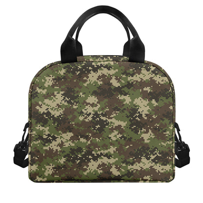 Military Digital Camo Pattern Print Insulated Lunch Bag