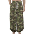 Military Digital Camo Pattern Print Lantern Pants