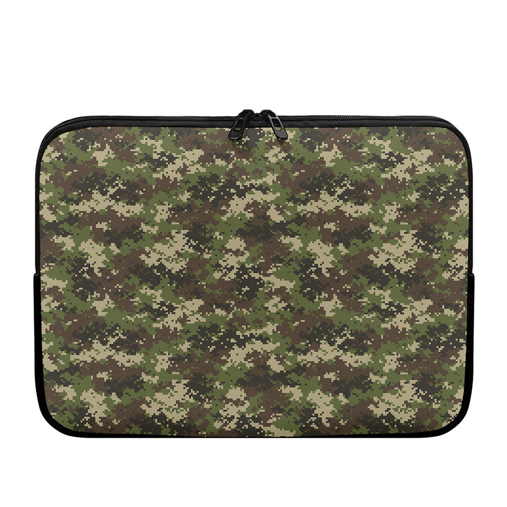 Military Digital Camo Pattern Print Laptop Sleeve