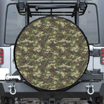 Military Digital Camo Pattern Print Leather Spare Tire Cover