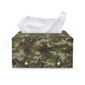 Military Digital Camo Pattern Print Leather Tissue Box Cover