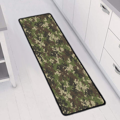 Military Digital Camo Pattern Print Long Kitchen Mat