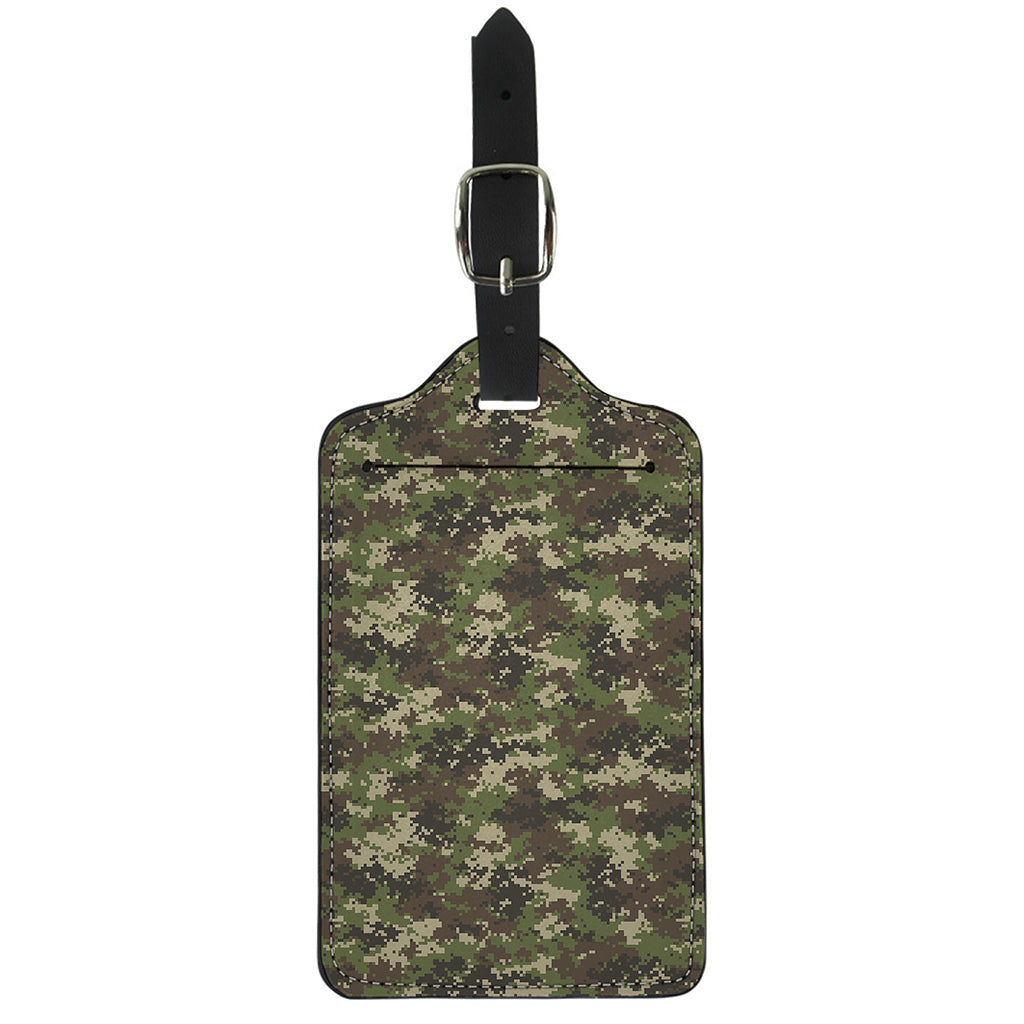 Military Digital Camo Pattern Print Luggage Tag