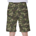 Military Digital Camo Pattern Print Men's Beach Shorts